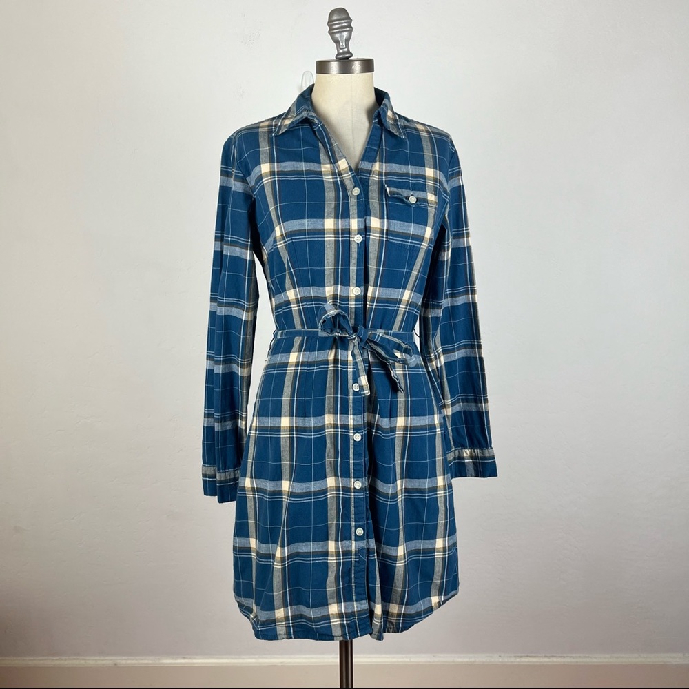 Bridge & Burn Plaid Button Down Shirt Dress